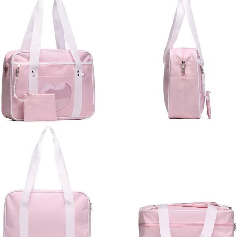 Kawaii Ita Bag Japanese School Tote Large Shoulder Anime Heart Purse - Picture 5 of 6
